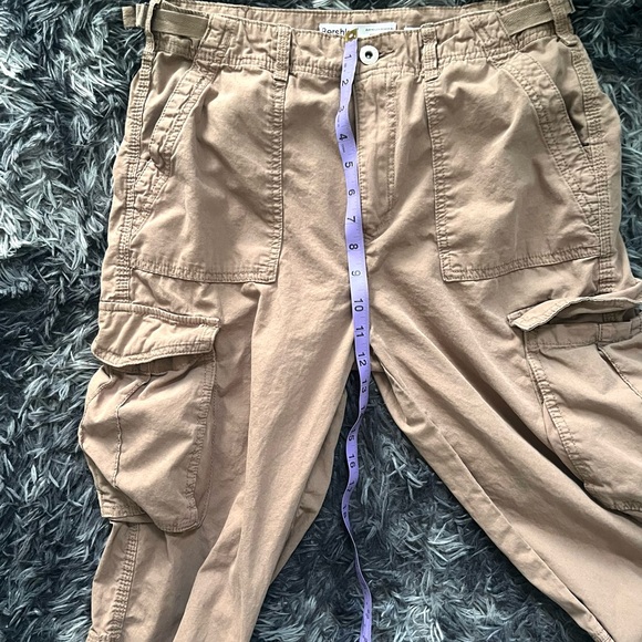 Bershka Tan Cargo Utility Baggy Straight Pants Size 8 - Picture 13 of 14